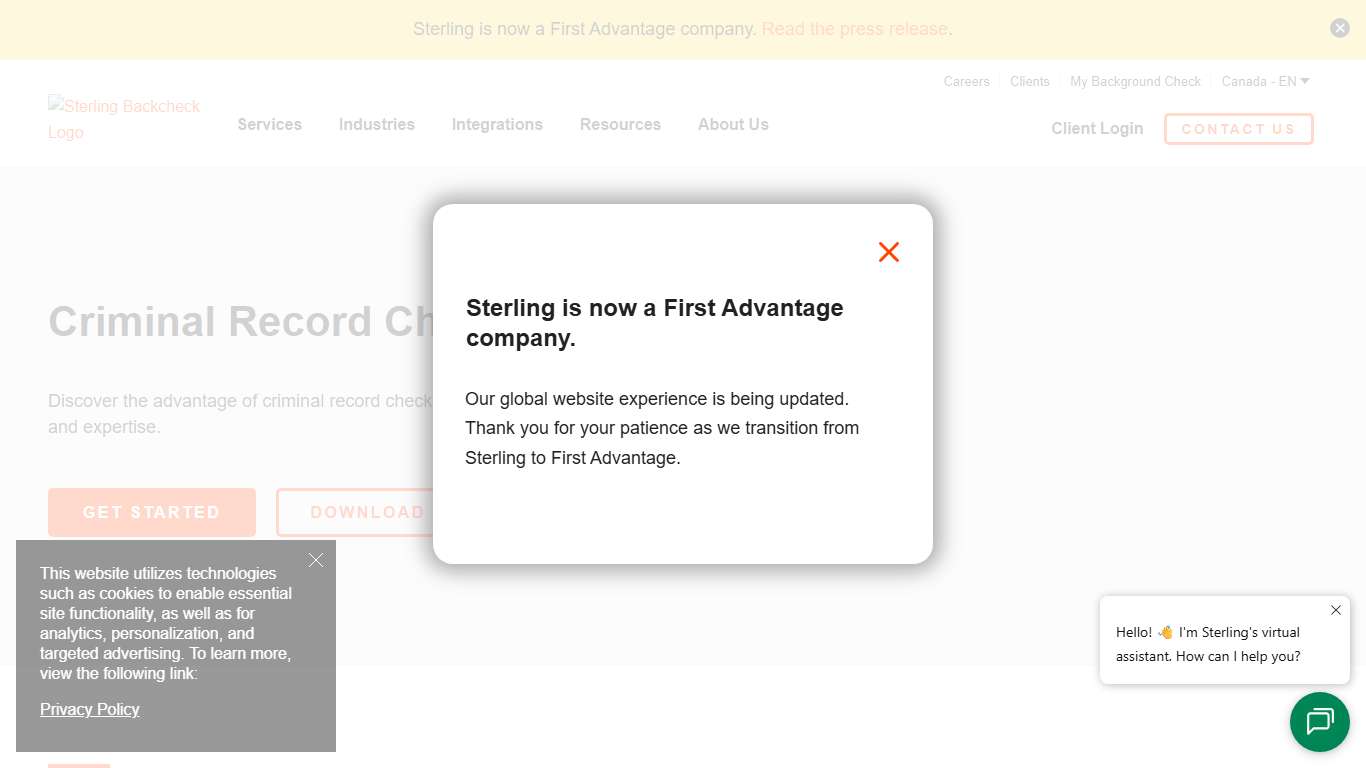 Criminal Record Checks - Sterling, a First Advantage company